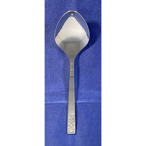 Customcraft Stainless 7 1/8" Place Oval Soup Spoon Fleur-de-Lis Pattern (CUS3) - Picture 9 of 9